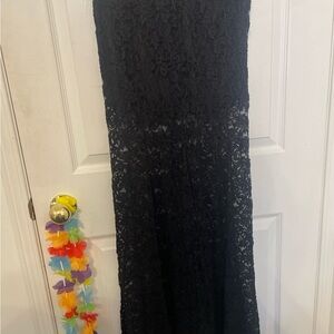 Refuge Black Sequin Pencil Maxi Skirt